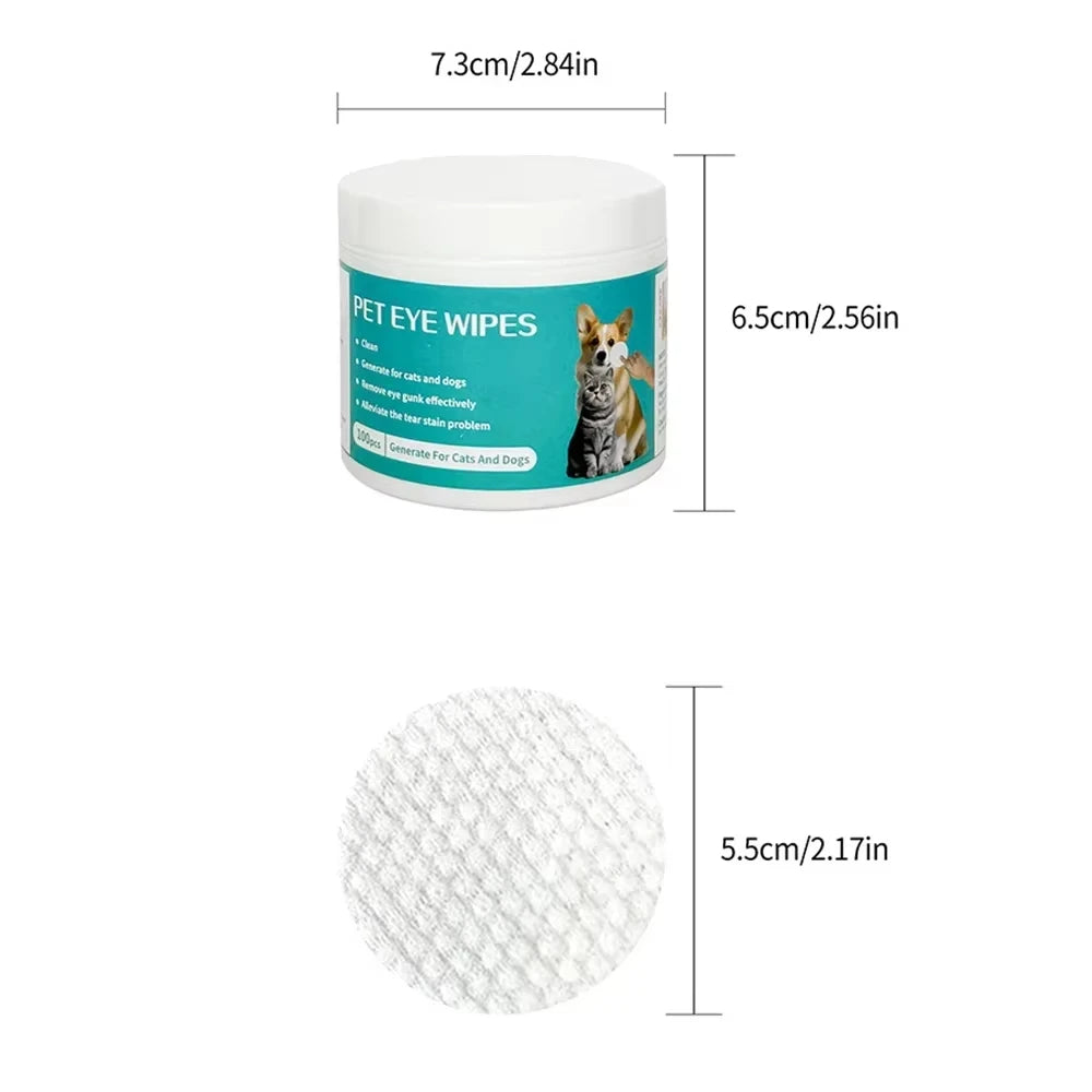 Lingettes Nettoyantes pour Chats & Chiens – 100 Pièces