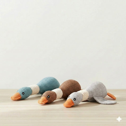 Peluche oie pour chien